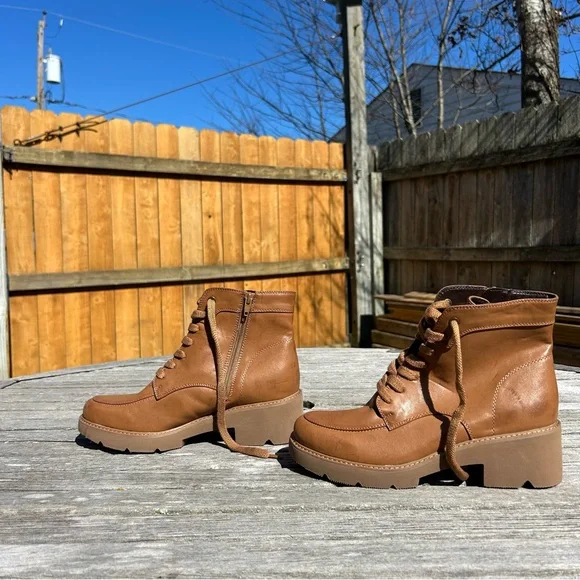 NATURALIZER Catherine Womens Faux Leather Block Heel Ankle‎ Boots size 8.5 - Picture 5 of 12